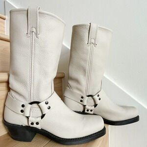 Frye Harness 12R Stone Leather Moto Boots New In Box NWT